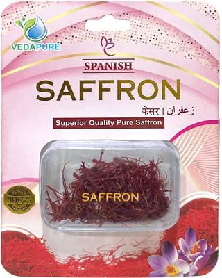 Vedapure SPANISH SAFFRON | Original Kesar / Zafran, Finest A++ Grade 100% Pure Saffron Seed