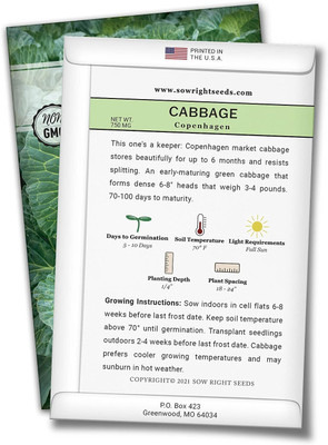 WILLVINE ROX -X Copenhagen Market Cabbage Seed [2.5g] Seed(750 per packet)