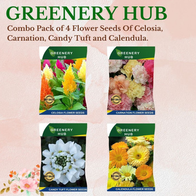 Greenery Hub Twin Bloom Flower Combo Pack Seed(100 per packet)