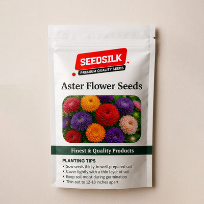 Seedsilk Aster Mix Color Flower Seed(50 per packet)
