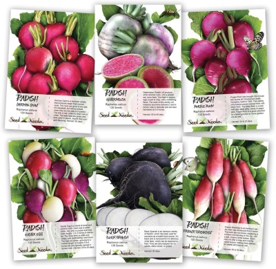 Qualtivate PUA-1A Radish Seed Collection (6 Individual Varieties) Seed(300 per packet)