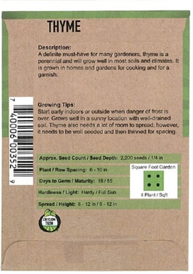 Biosnyg Thyme F1 Herb Seeds[500 Seeds] Seed(500 per packet)