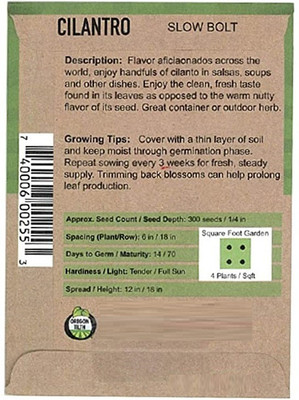 CYBEXIS Cilantro Herb Seed700 Seeds Seed(700 per packet)