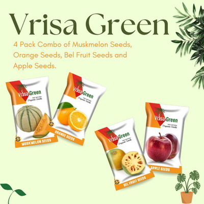 Vrisa Green Nutritious Blend of 4 Fruit Seeds for a Healthy Boost! Seed(4 per packet)