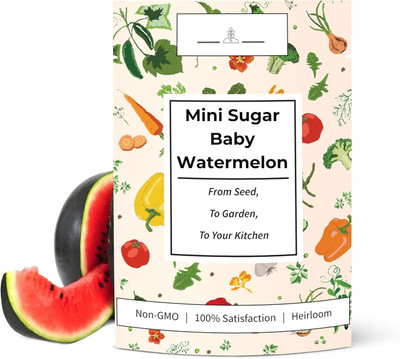 Biosnyg Fast Growing Mini Sugar Baby Watermelon Seeds For Planting-(50 Seeds) Seed(50 per packet)