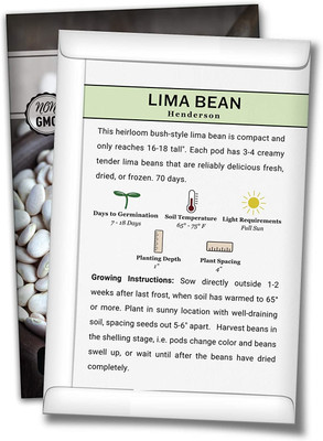Biosnyg YIX59 Henderson Lima Bean Seed Seed(200 per packet)