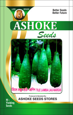 ASHOKE Seeds Bottle Gourd Seeds Lauki Seeds Doodhi Seeds High Yield Sorakaya Seeds Seed(25 per packet)