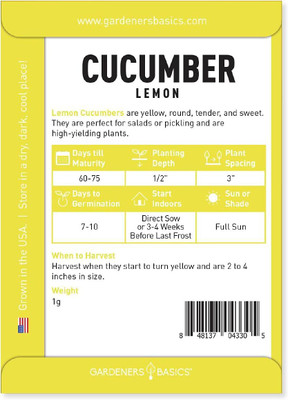 Qualtivate ICRA-8A Lemon Cucumber Seeds Seed(300 per packet)