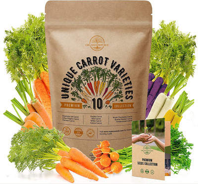 VibeX LXI-56 - 10 Carrot Variety Pack - (750 Seeds) Seed(750 per packet)