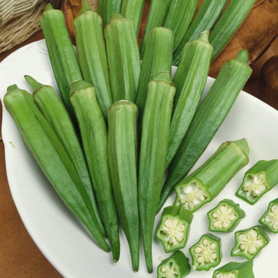 VibeX VVI-72 - Long Spineless Okra - (150 Seeds) Seed(150 per packet)