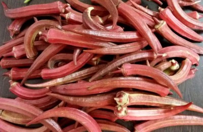 CHILLATAI Rare Variety Red Okra/Red Bhindi Seed(30 per packet)