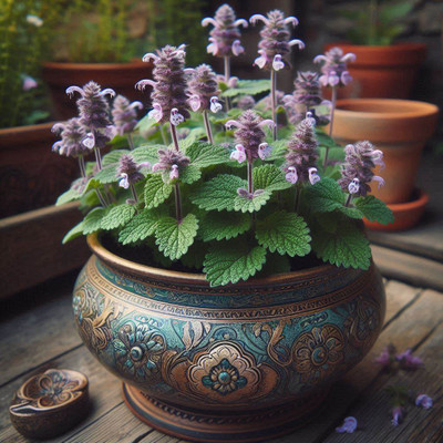 Earth Hopper 200 SEEDS- Catnip Flower Seeds - Natural Insect Repellent- Nepeta Cataria Flower Seed(200 per packet)