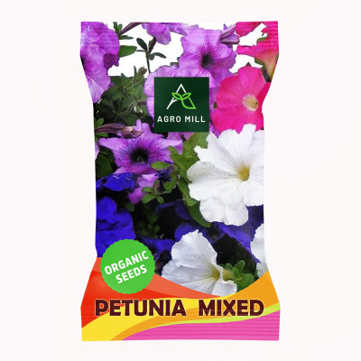 AGRO MILL PETUNIA MULTIFLORA MIXED PREMIUM QUALITY FLOWER Seed(50 per packet)
