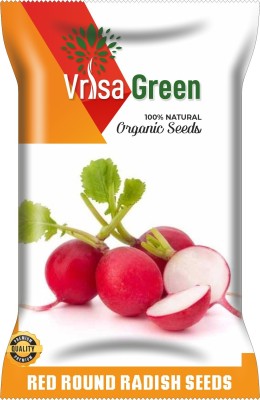 Vrisa Green Fresh Round Red Radish Seeds for Your Home Garden Seed(100 per packet)