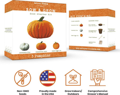 Qualtivate XXX-8A 3 Types of Pumpkin Seeds Seed(50 per packet)