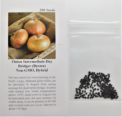 Qualtivate RES-7A Onion Intermediate-Day Bridger(Brown) Seed(500 per packet)