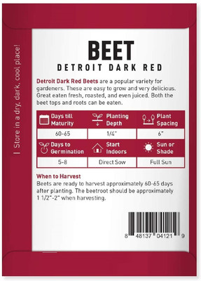 Biosnyg Beetroot Dark Red Detroit -[1000 Seeds] Seed(1000 per packet)