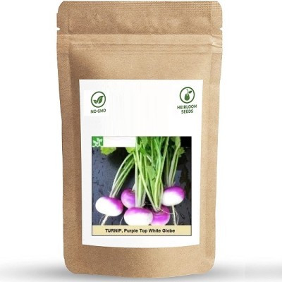 Biosnyg White Globe Purple Top Turnip-[1000 Seeds] Seed(1000 per packet)