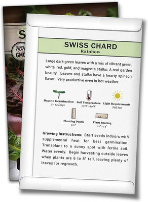 WILLVINE Rainbow Swiss Chard Seeds Seed(5000 per packet)