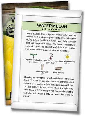 Qualtivate PUA5-A Yellow Watermelon Seeds Seed(100 per packet)