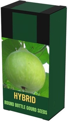 Qualtivate GBPT-3A High Yield Hybrid Rare Round Bottle Gourd Seed(50 per packet)