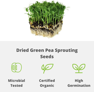 Qualtivate AXL-1AT Dried Green Pea Sprouting Seed Seed(200 per packet)