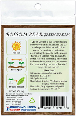 Qualtivate PUA-3A F1 Balsam Pear (Bitter Gourd) Seed(50 per packet)