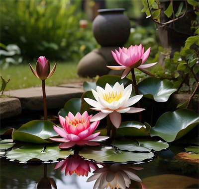 DEYS AGRO ™ japanese bonsai lotus seeds,japani lotus for planting Seed(20 per packet)