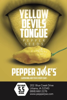 Qualtivate HYB-3A Yellow Devil’s Tongue Pepper Seed(300 per packet)