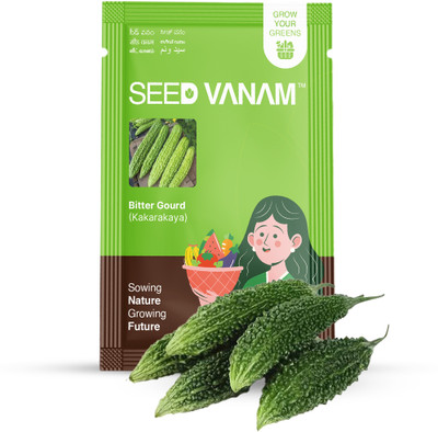 SEED VANAM Bitter Gourd Seeds – High Yield | 30 Seeds per Packet for Home Garden Seed(12 g)