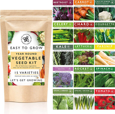 CYBEXIS Heirloom 15 Varieties of Vegetables Seeds for Planting Seed(10 g)