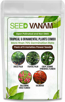 SEED VANAM Tropical & Ornamental Plant Combo | Each 10g | 500+ Seeds | Decorative Plants Seed(50 g)