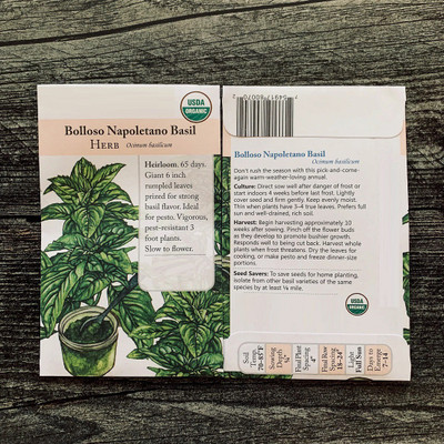 WILLVINE NBIR-1 Basil Napoletano Ocimum basilicum Seed(1000 per packet)