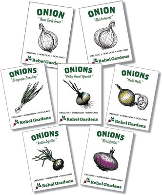 Qualtivate PUA5-A 7 Onion Variety Pack Combo Seed(500 per packet)