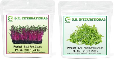 SK ORGANIC combo of Beet Root and khol khol green seeds 100gms each for Microgreen Seed(200 g)