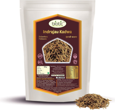 biotic Indrajau Kadwa Seeds (Holarrhena Pubescens) Indrajao - Indrajav Seeds - 100g Seed(100 per packet)