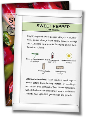 WILLVINE ® Cubanelle Pepper Chilli Seeds Seed(5000 per packet)