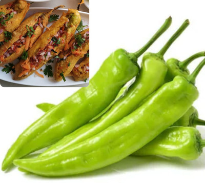 seedbasket Bajji Mirchi Hybrid Chilli Seeds For Home Gardening Seed(200 per packet)