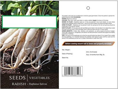CYBEXIS Radish Hybrid Seeds2400 Seeds Seed(2400 per packet)