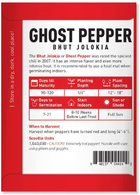 Biosnyg Chilli Ghost Pepper Bhut Jolokia Seed(500 per packet)