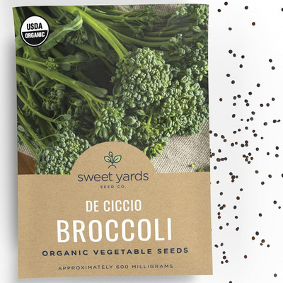 WILLVINE VMR -XIII Organic Broccoli Seeds ‘De Cicco’ [2.5g] Seed(750 per packet)