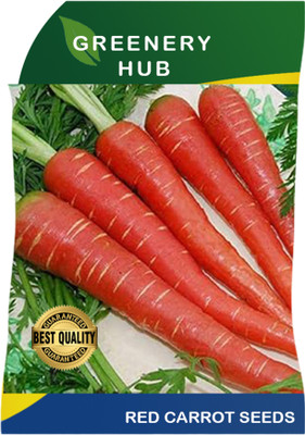 Greenery Hub Red Carrot Seeds for Small Garden Spaces Seed(50 per packet)