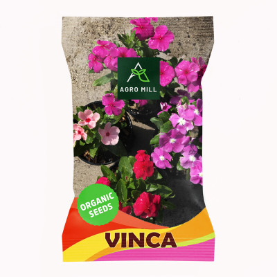 AGRO MILL VINCA/SADA BAHAR/BARAMAASI/PERIWINKLE MULTIFLORA MIXED PREMIUM QUALITY FLOWER Seed(30 per packet)