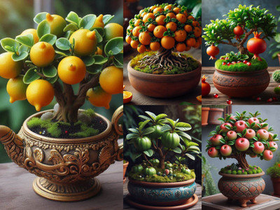 Earth Hopper 50+ SEEDS-5 Variety HYBRID Dwarf Fruit Seeds Combo Pack.Each 10 Seed(50 per packet)