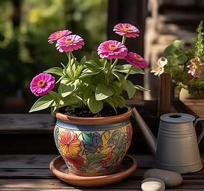 SeedSutra ™️Zinia Flower Seed Hybrid Multiple Colour Seed(100 per packet)