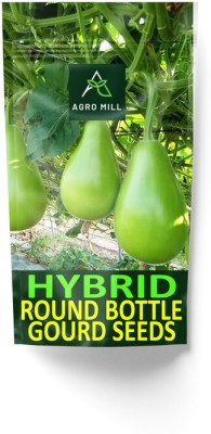 AGRO MILL ORGANIC ROUND BOTTLE GOURD/GOL LAUKI GHIYA DOODHI HYBRID F1 PREMIUM QUALITY Seed(5 g)