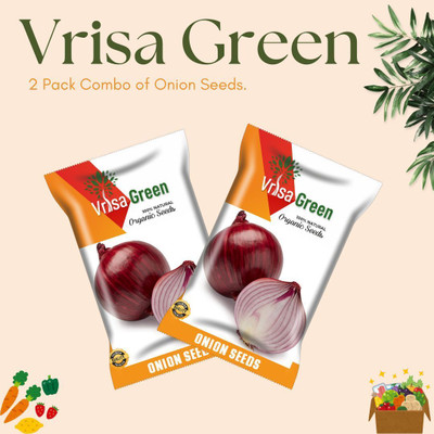 Vrisa Green Top-Quality Onion Seeds for a Flavorful and Abundant Harvest Seed(2 per packet)