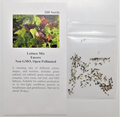 Qualtivate HYB-8A Lettuce Mix Encore Seed(300 per packet)