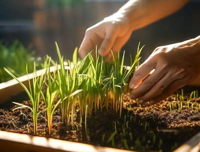 KNESSiN High Yield Red Spring Wheatgrass Seeds for Juicing & Microgreens-(5000 Seeds) Seed(5000 per packet)