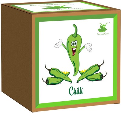 Sow and Grow DIY Seed Starter Vegetable Easy Grow it Yourself Gardening Kit of Chilli Seed(1 per packet)